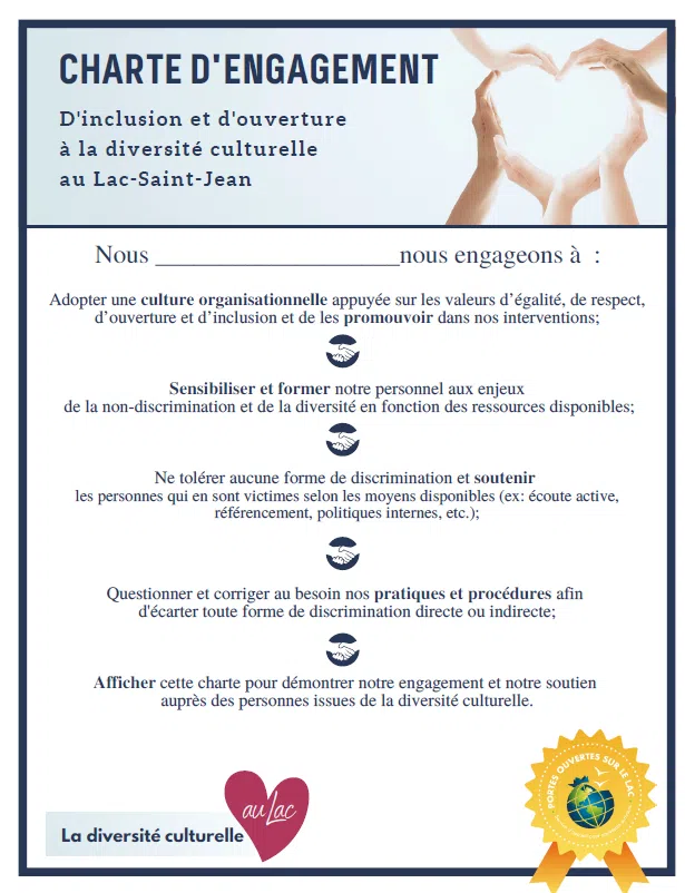 Charte d&rsquo;engagement diversité culturelle